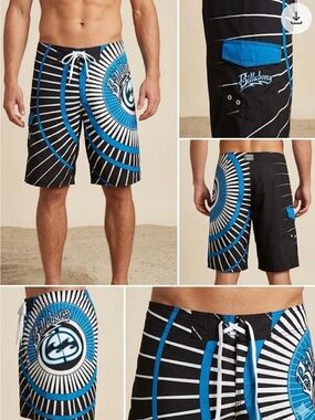 Billabong Men’s Black & Blue “sunset” Boardshorts